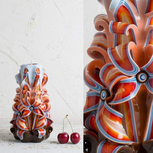 "Enchanting Flames: A Collection of Hand-Carved Candles"