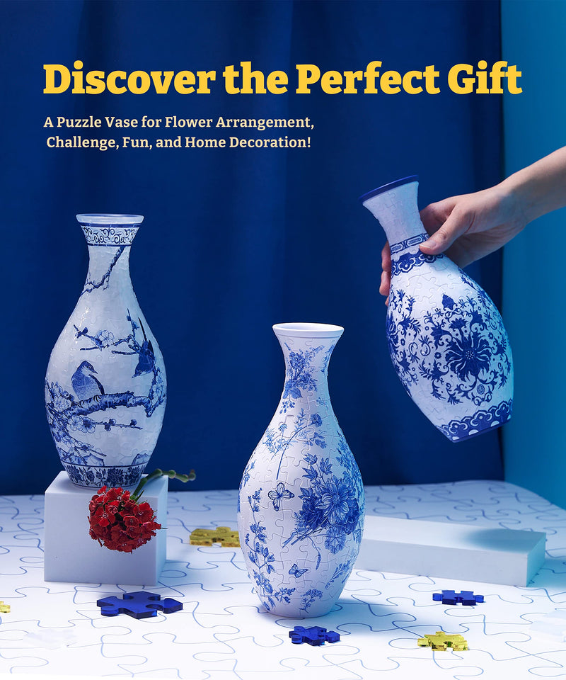 "Captivating Creativity: Pintoo's Blooming Season 3D Puzzle Vase"