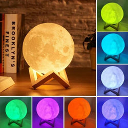 Led Moon Lamp – Night Light Battery Powered Colorful