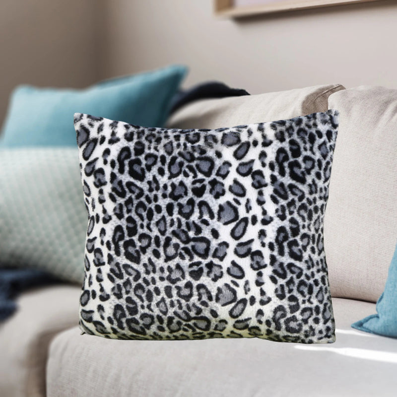 One Side Leopard Zebra Print Square Pillowcase